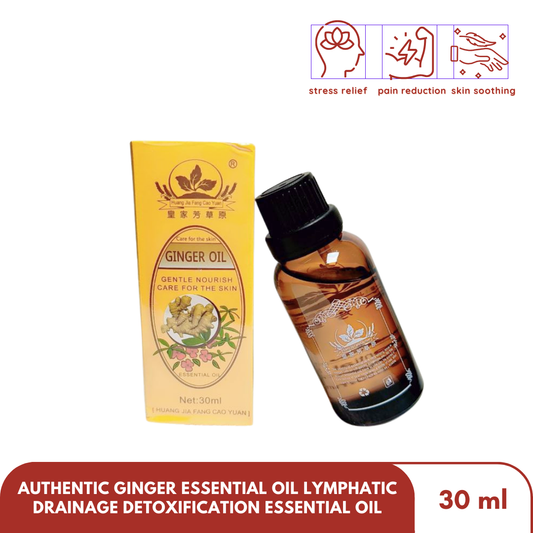 Authentic Ginger Essential Oil Lymphatic Drainage Detoxification Essential Oil