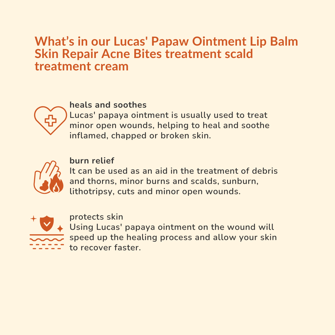 Authentic Lucas' Papaw Ointment Lip Balm Skin Repair Acne Bites treatment scald treatment cream 25g